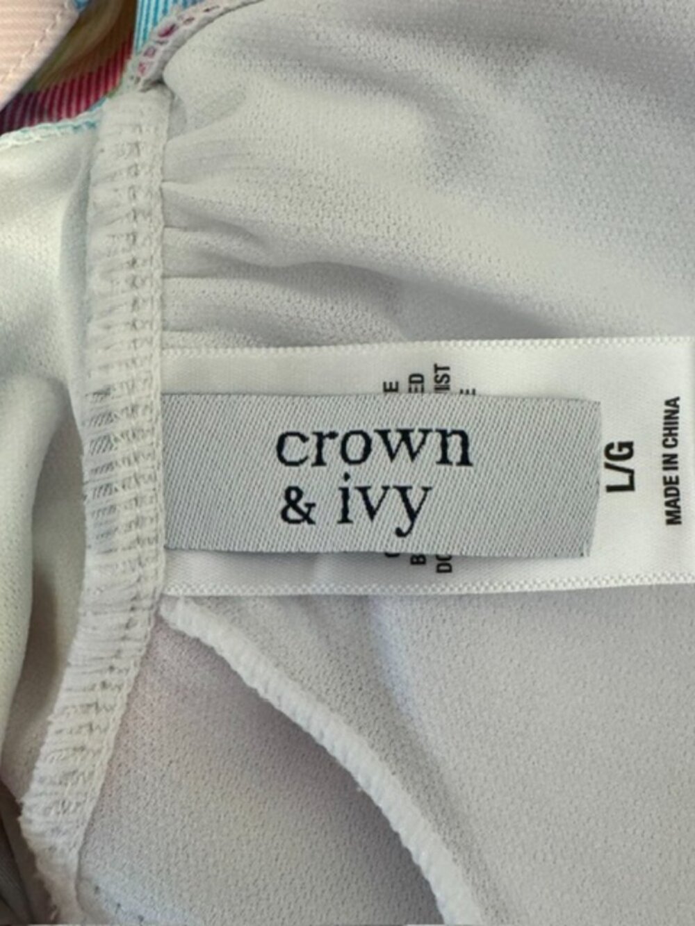 Crown & Ivy Pastel Plaid Ruffle V-Wire Tankini Top Size Large - Picture 6 of 9